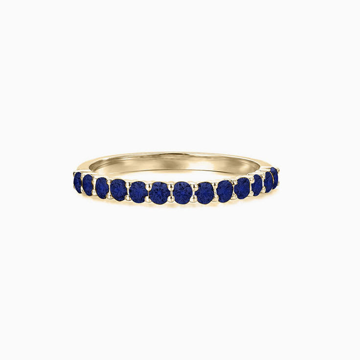 4 Point sapphire wedding band