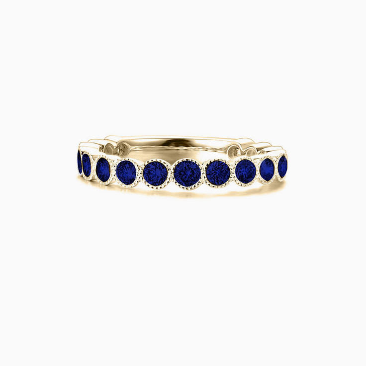 Bezel Stack Sapphire Ring