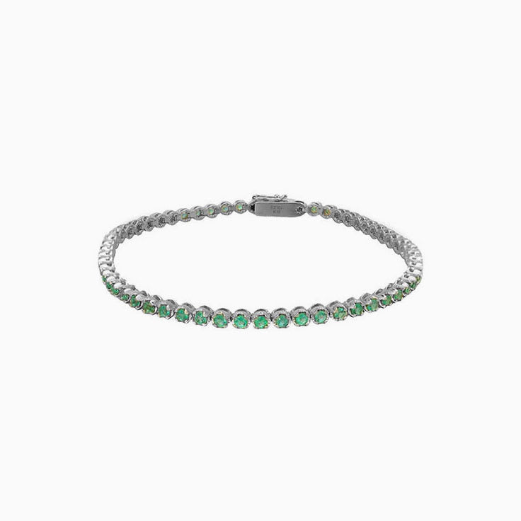 Green Emerald Tennis Bracelet