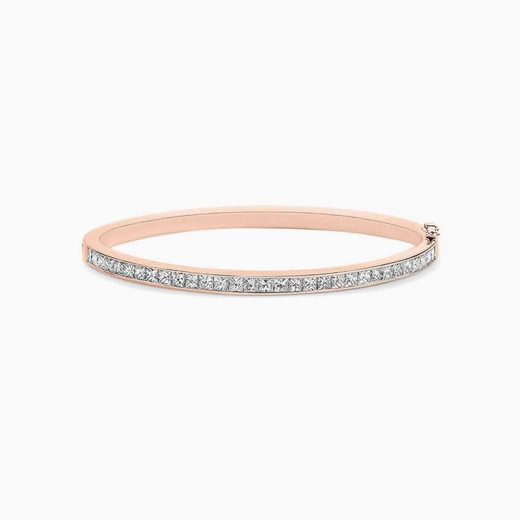 Princess Cut Diamond Bangle