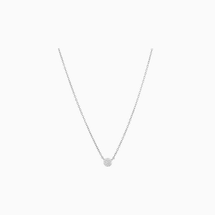 Round Pave diamond necklace