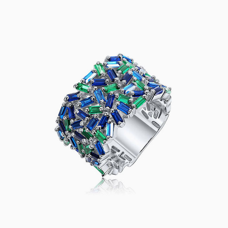 Blue Green Sapphire Band