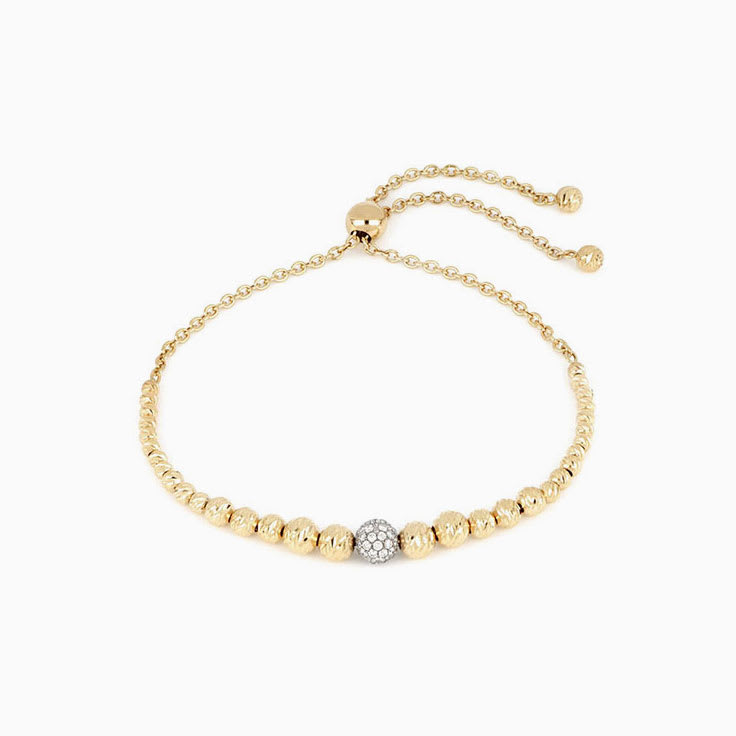 Yellow Gold And Diamond Sphere Bracelet