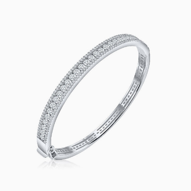 Three row diamond bracelet