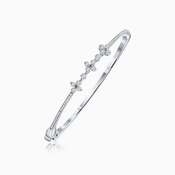 Diamond bangle bracelet