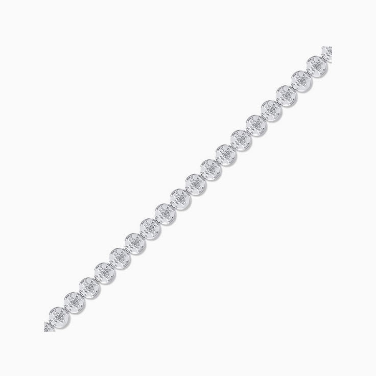 Round Cut Disc Shape Tennis Bracelet