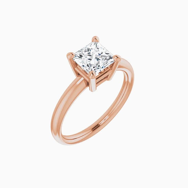 1 carat princess cut solitaire ring