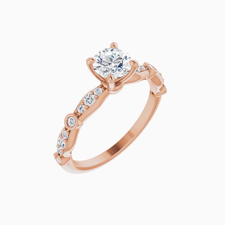 1carat round engagement ring