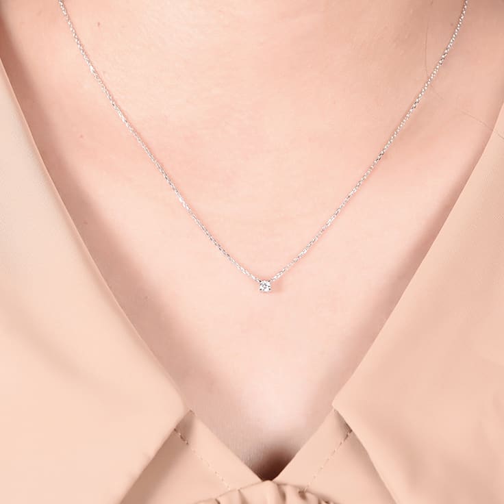 Petite Round Diamond necklace