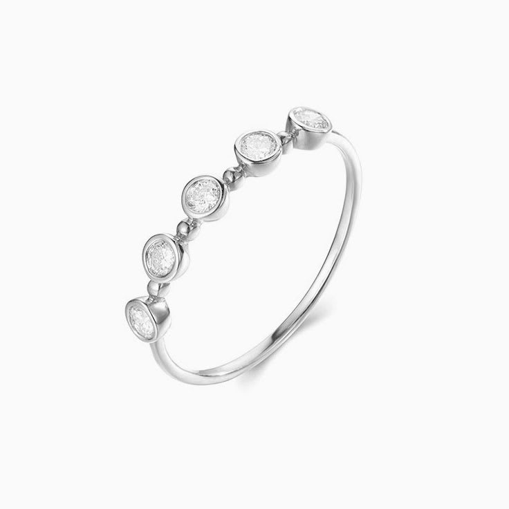 5stone Drop set Ring