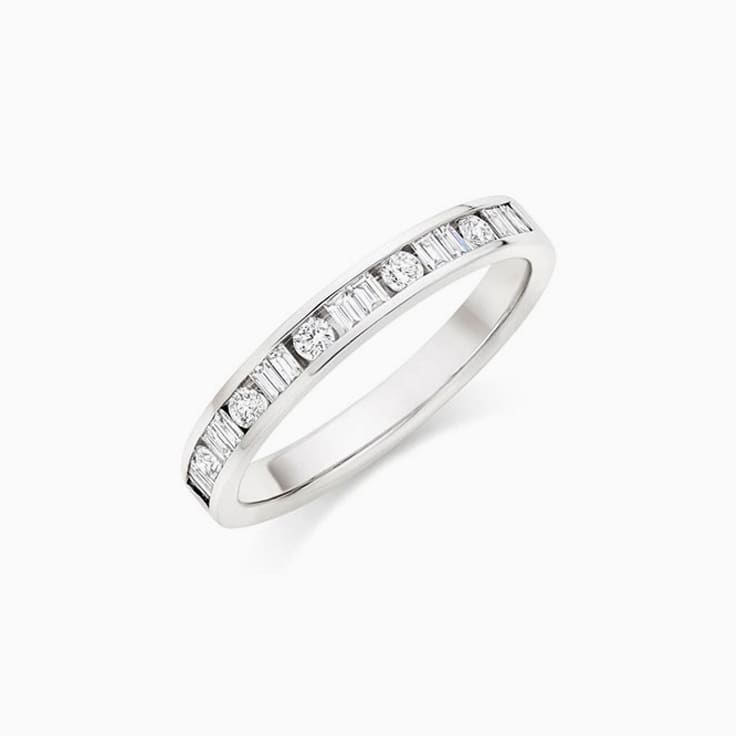 Baguette and Round Channel set Ring