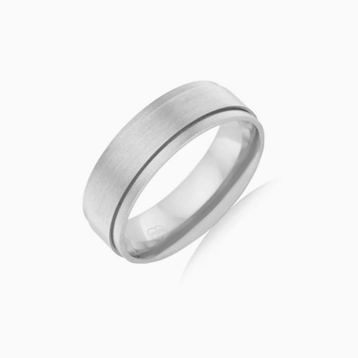 Brushed finish mens ring J1298