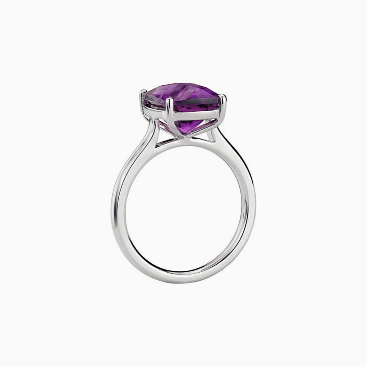 Amethyst on a plain band