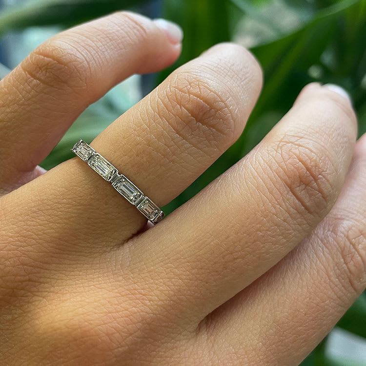 Baguette cut wedding Band