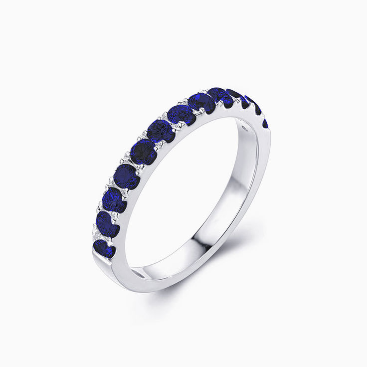 Classic blue sapphire band