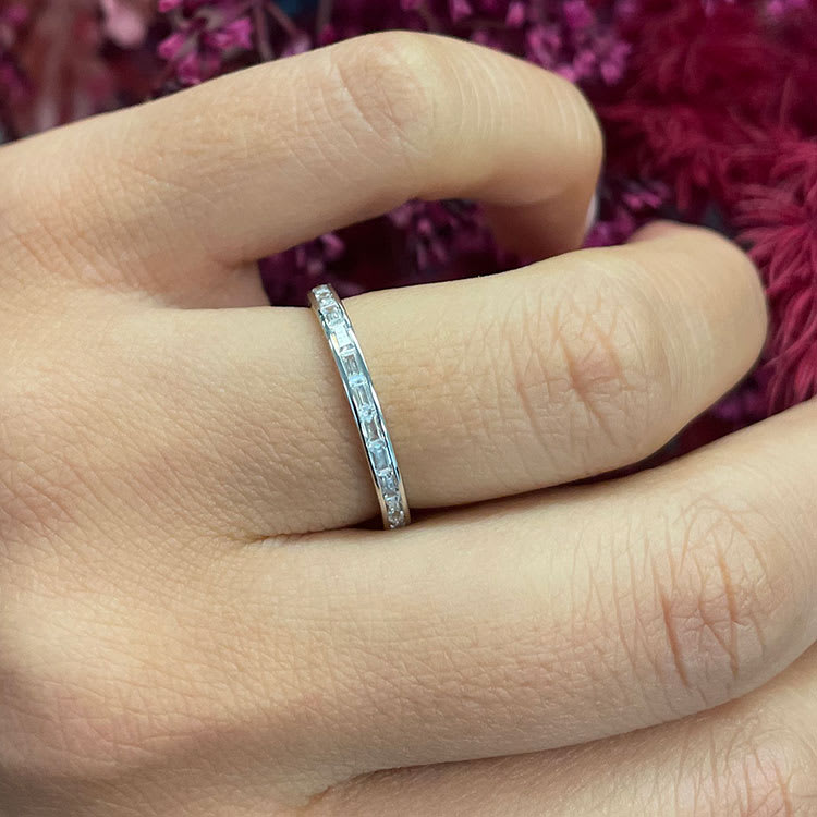 Baguette eternity ring