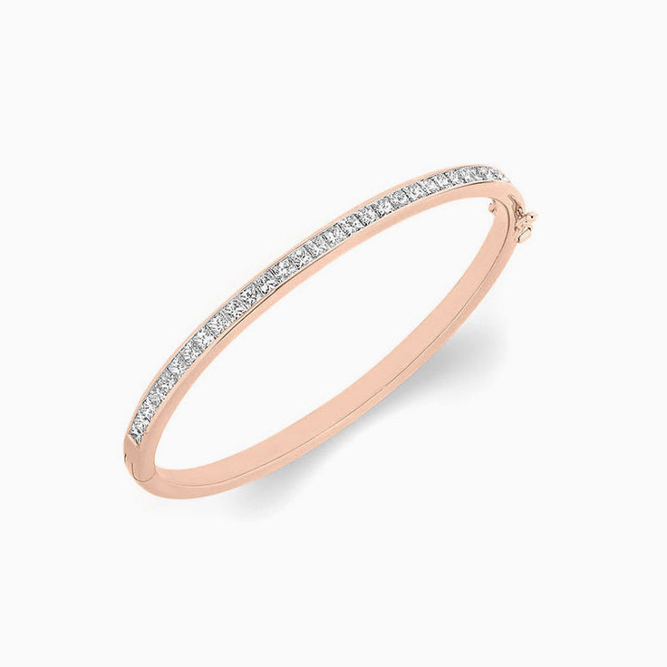 Princess Cut Diamond Bangle