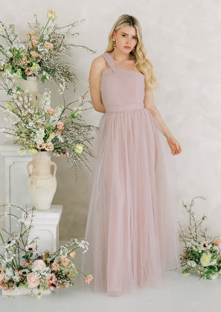 Luna Bridesmaid Dress In Smoked Orchid Super Soft Tulle