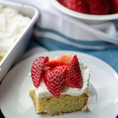 A close up of a slice of cake on a plate