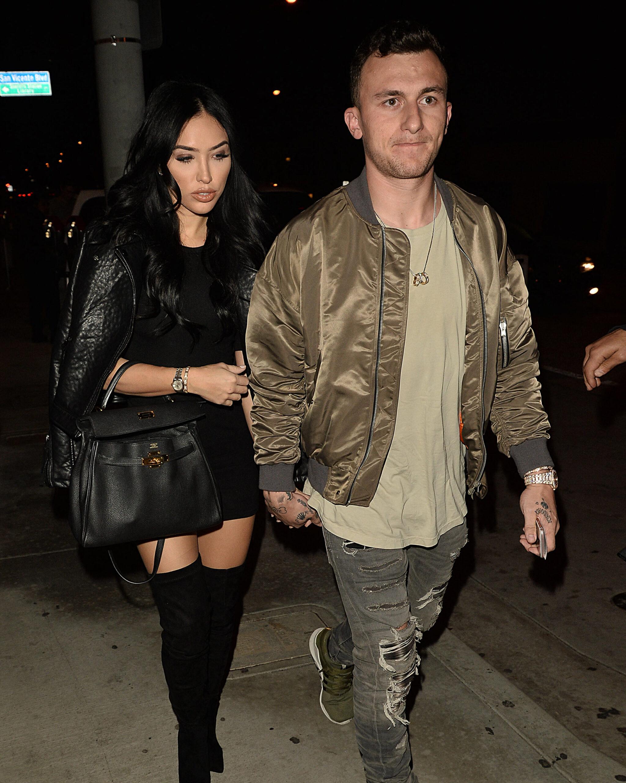 Johnny Manziel Holds Hands With Bre Tiesi at Catch