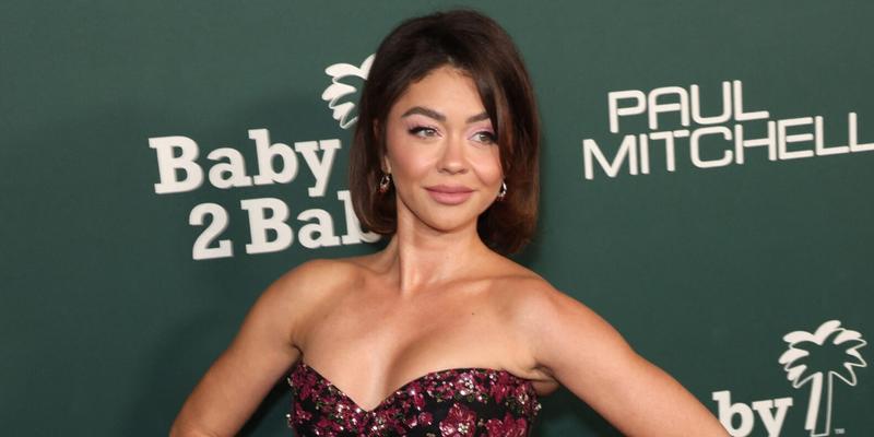 Sarah Hyland poses at the 2023 Baby2Baby Gala