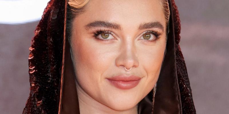 Florence Pugh posing close up