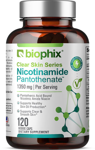 biophix Nicotinamide Pantothenate 1350 mg 120 Vegetarian Capsules