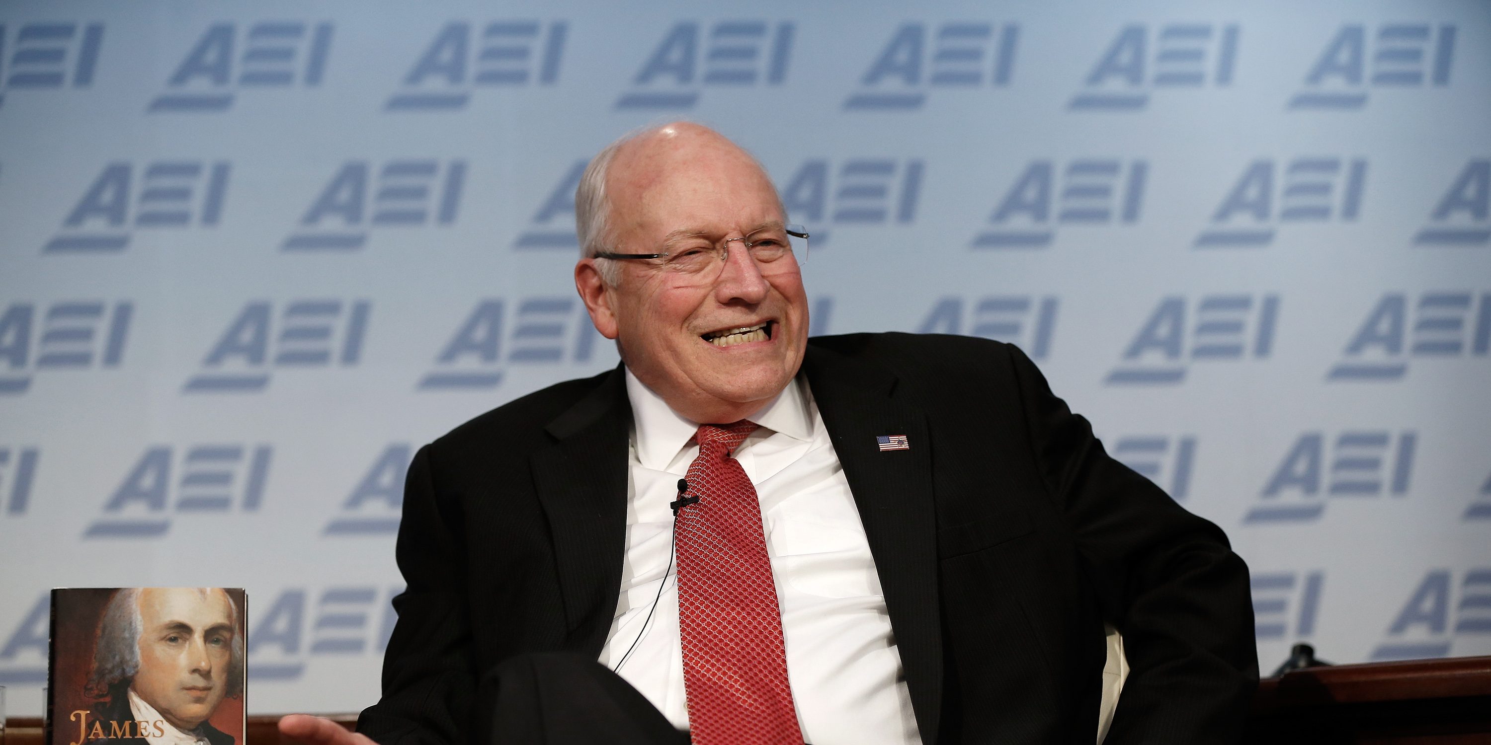 WASHINGTON, DC - MAY 12:  Former U.S. Vice President Dick Cheney talks about his wife Lynne Cheney's book "James Madison: A Life Reconsidered" May 12, 2014 in Washington, DC. The Cheneys spoke at the American Enterprise Institute for Public Policy Research.  (Photo by Win McNamee/Getty Images)