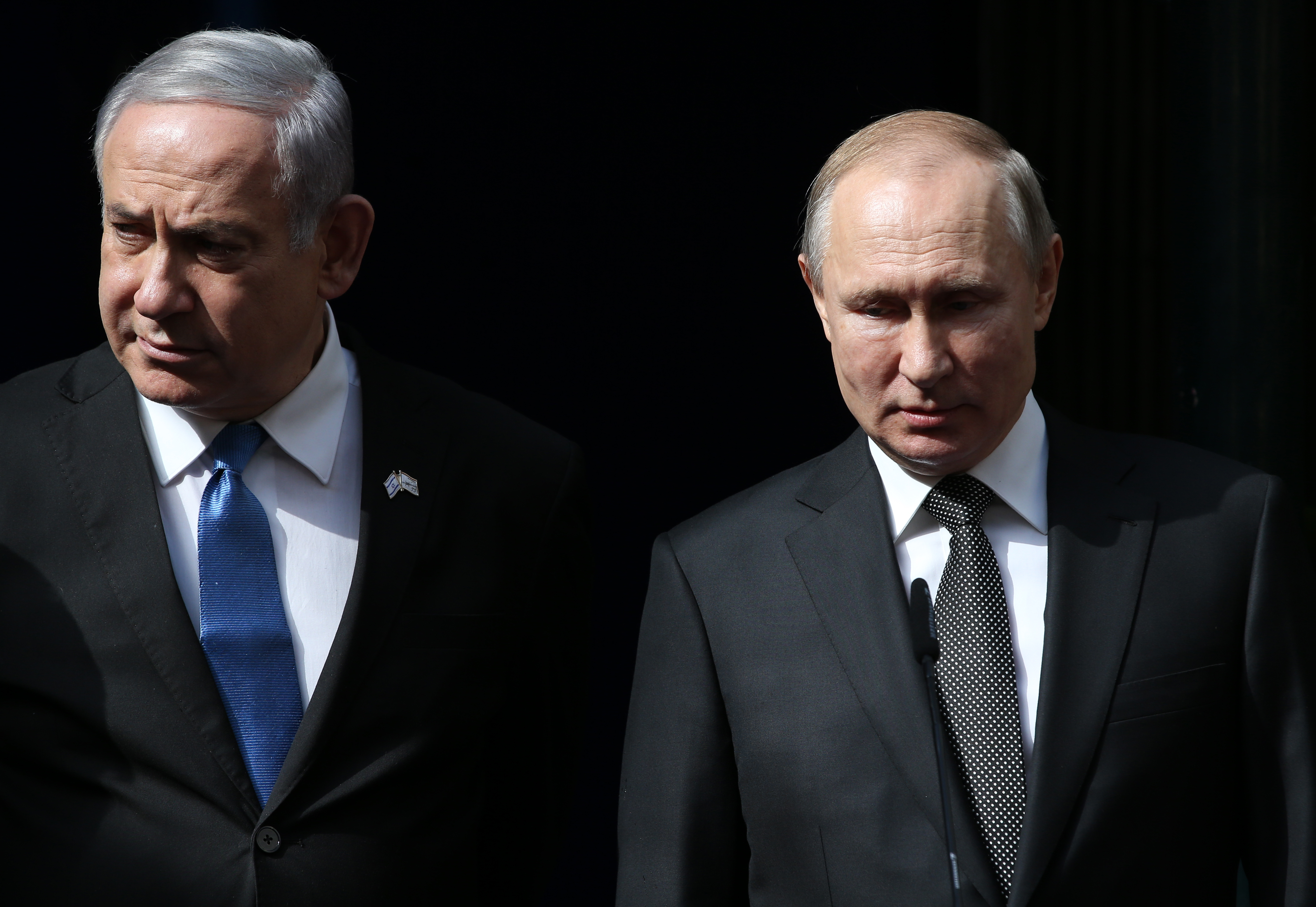 Israeli Prime Minister Benjamin Netanyahu and Russian President Vladimir Putin met on January 23, 2020 in Jerusalem, Israel.