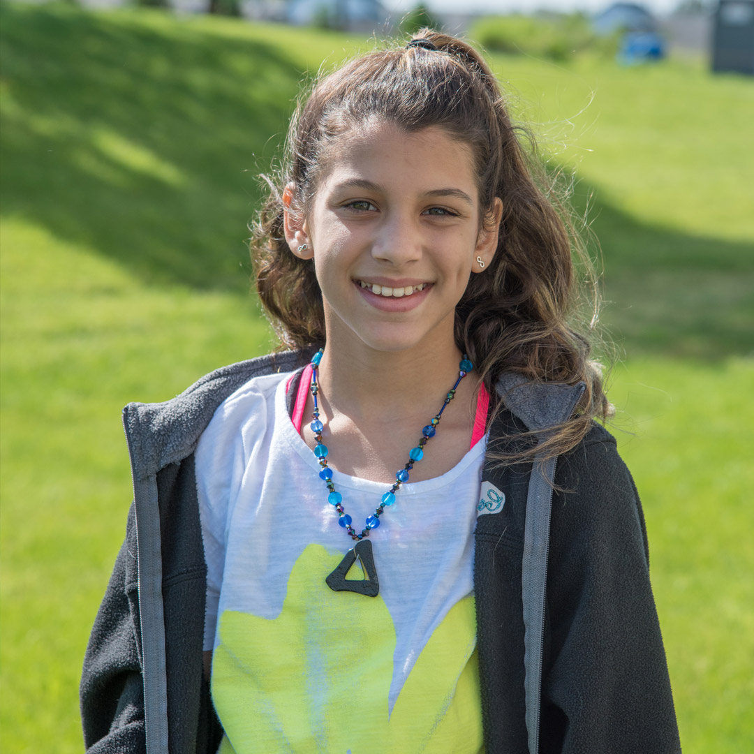 Young female student outside