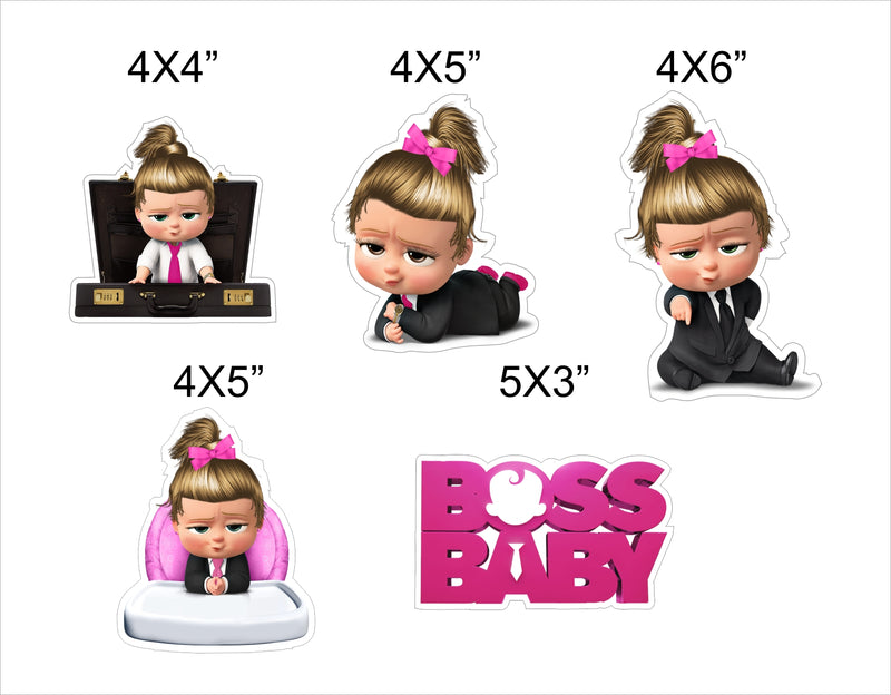 Boss Baby- Girl Birthday Cake Decorating Kit/Cake Topper/Cup Cake Topper