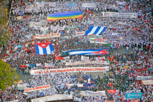 May Day rally, Havana, 2022. Cuba’s socialist revolution shows working people are capable of wresting power from the capitalist class, transforming society. Socialist Workers Party is organizing to build a working-class party in the U.S., part of international movement, to lead workers to power.