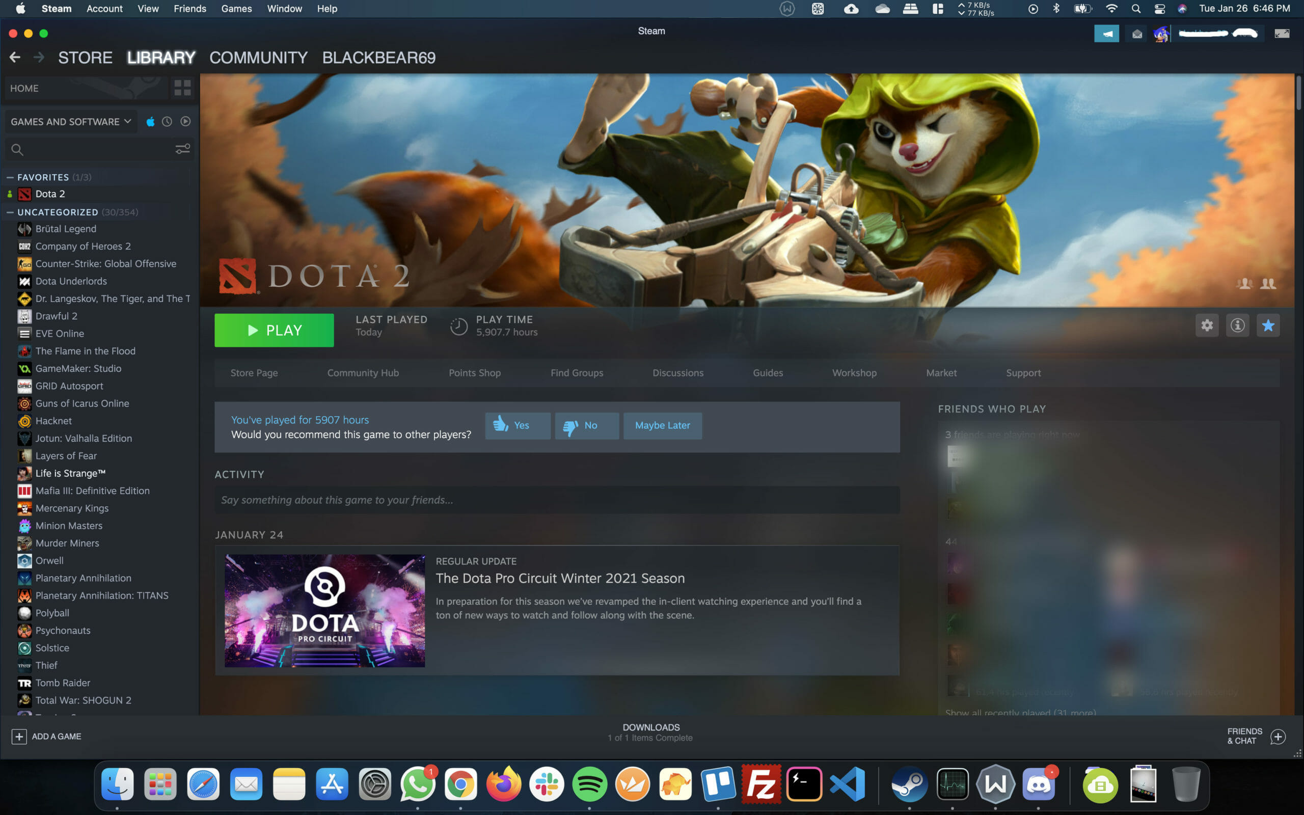 Dota 2 Stutters on macOS