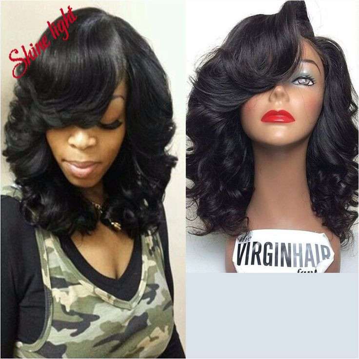 Medium Length Weave Hairstyles
 side part medium length weave for black women Google