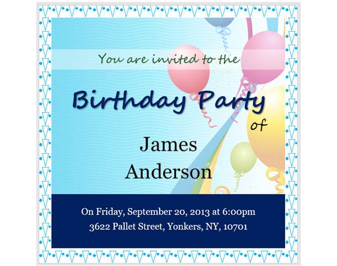 Microsoft Word Birthday Invitation Template
 13 Free Templates for Creating Event Invitations in