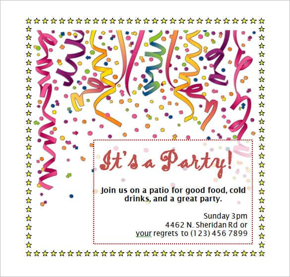 Microsoft Word Birthday Invitation Template
 69 Microsoft Invitation Templates Word