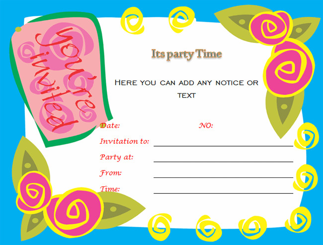 Microsoft Word Birthday Invitation Template
 40th Birthday Ideas Birthday Invitation Templates For