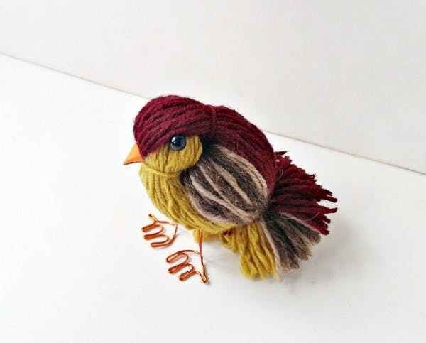 Bird Crafts For Adults
 Cute Bird Made Leftover Yarn — CraftBits