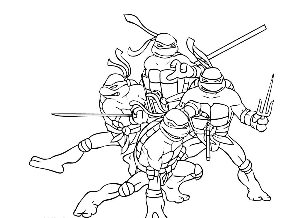 Ninja Turtles Coloring Pages Printables
 Ninja turtles coloring pages from animated cartoons of