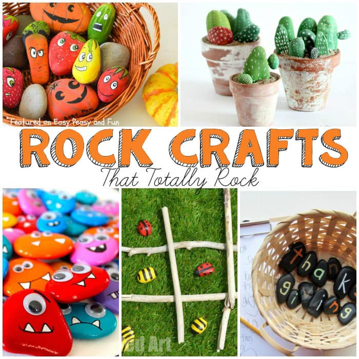 Rock Crafts For Adults
 Rock Crafts for Kids that Rock Easy Peasy and Fun