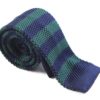 Bottle Green and Navy Knit Tie