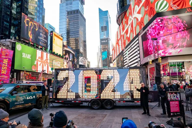 The ‘2024’ numerals have arrived in Times Square ahead of New Year’s Eve