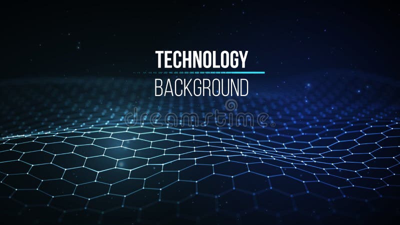 Abstract technology background. Background 3d grid.Cyber technology Ai tech wire network futuristic wireframe