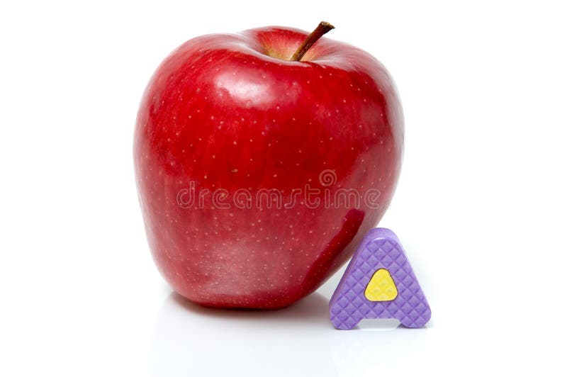 Apple and letter a