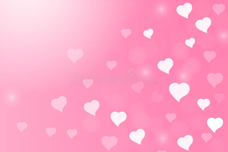 Valentine Heart and Love Light Bokeh in Pink Background Stock Vector -  Illustration of love, gradient: 136347572