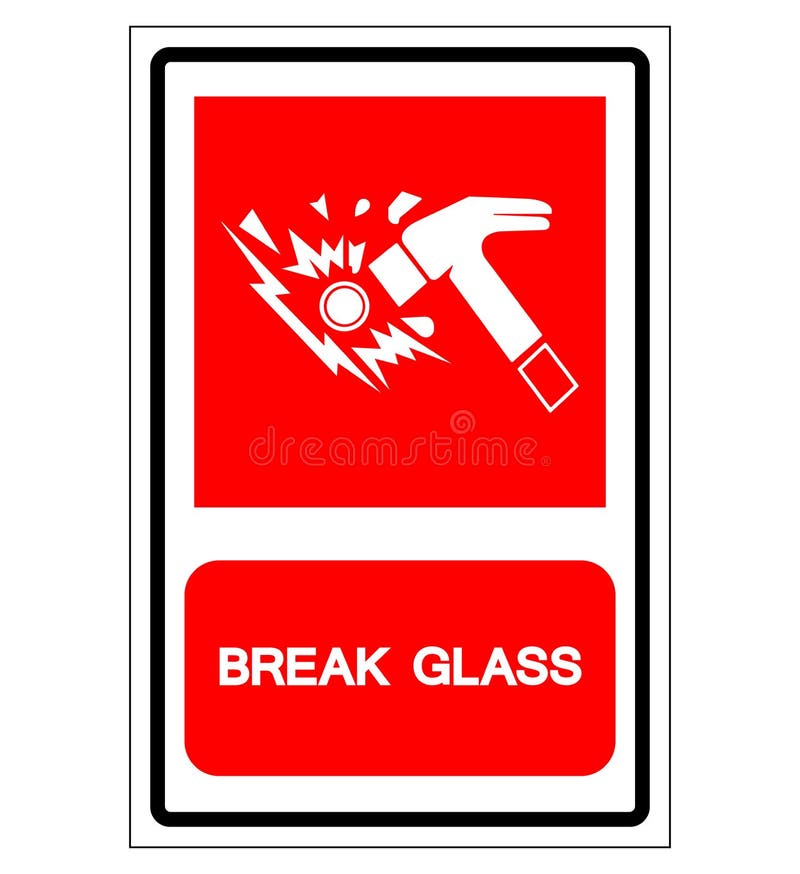 Break Glass Symbol Sign, Vector Illustration, Isolate on White