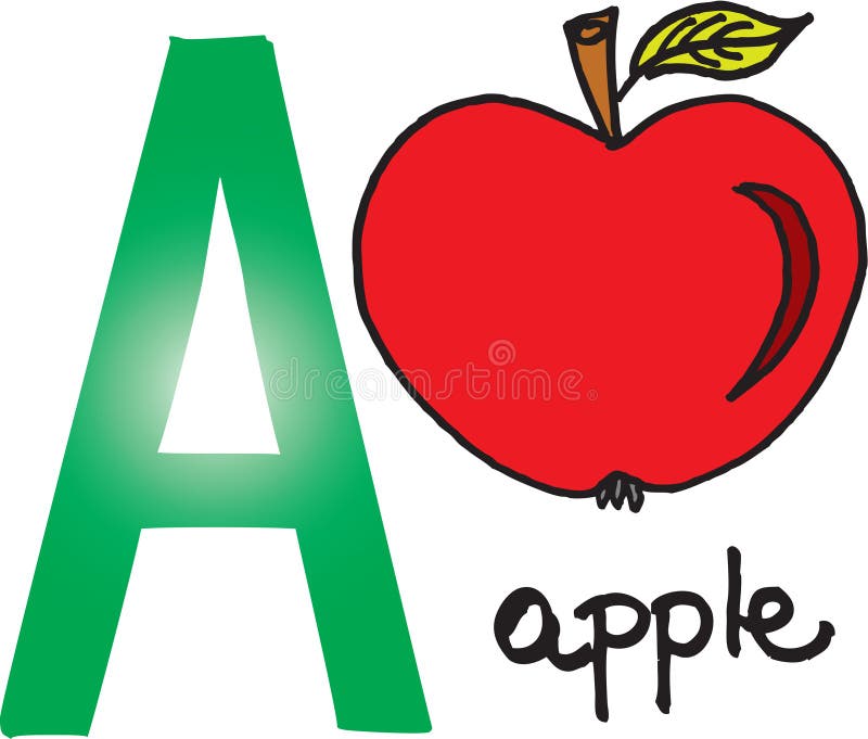 Letter A - apple