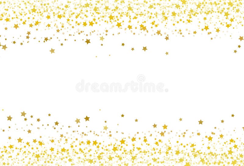 Stars scatter glitter confetti gold frame banner galaxy celebration party premuim product concept abstract background texture