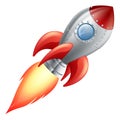 Cartoon rocket space ship