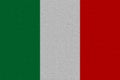 Italy flag painted on paper